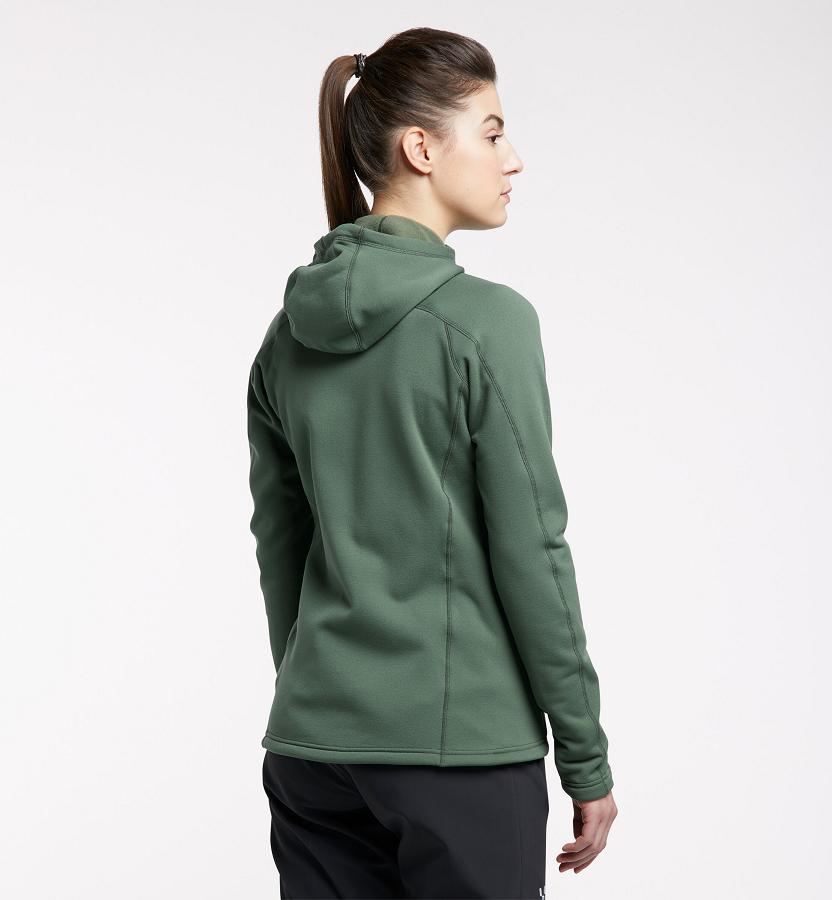 Haglöfs Womens Bungy Fleece Dark Green New Zealand 25483QUPY